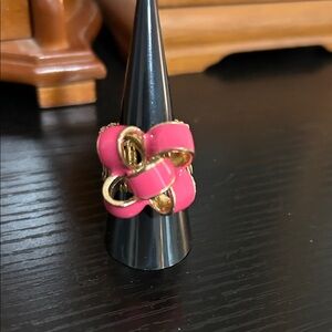 Lilly Pulitzer Pink and Gold Knot Ring